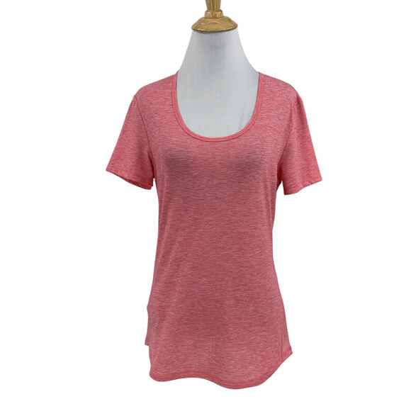 Lucy Shirt Womens S Small Melon Tech Stretch Short Sleeve Scoop Neck Lightweight - Picture 1 of 11